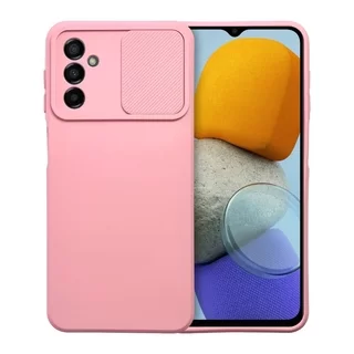 Telefontok Samsung Galaxy A04s - Slider csúsztatható kameravédős pink szilikon hátlap tok