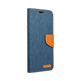Telefontok Xiaomi Redmi Note 12 Pro 5G - Canvas kék mágneses szilikon keretes könyvtok