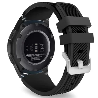 Huawei Watch 4 / Watch 4 Pro okosóra szíj - TECH-PROTECT Smoothband fekete szilikon szíj (22 mm szíj szélesség)