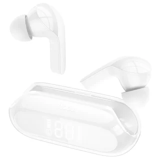Headset: HOCO ENC EW39 - fehér bluetooth headset, töltő tokkal