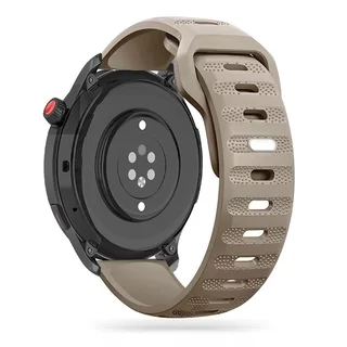 Huawei Watch GT / GT2 / GT2 Pro (42 mm) okosóra szíj - Tech- Protect IconBand Line - homok színű szilikon szíj (szíj szélesség: 20 mm)