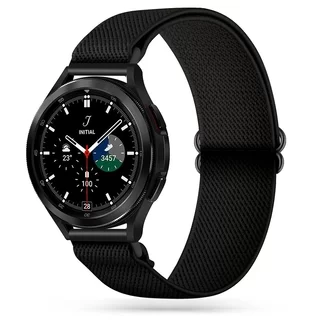 Samsung Galaxy Watch6 / Watch6 Classic okosóra szíj - Mellow fekete szövet (stretch) szíj (20 mm szíj szélesség)
