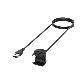 Tactical - Xiaomi Mi Band 5/6/7 okosóra töltő - fekete , USB végű kábel, 30cm