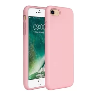 Telefontok iPhone SE 2020 - Világos pink szilikon hátlap tok