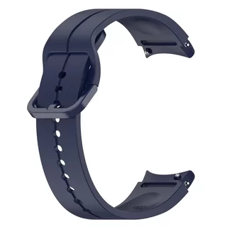 Samsung Galaxy Watch 4 (40 / 42 / 44 / 46 mm) okosóra szíj - sötétkék szilikon szíj (20 mm széles szíj)