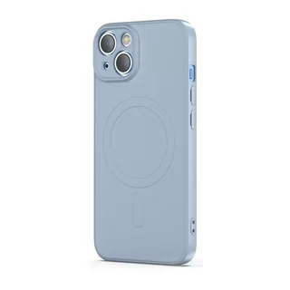 Telefontok iPhone 15 - MagSafe kompatibilis kék szilikon hátlap tok