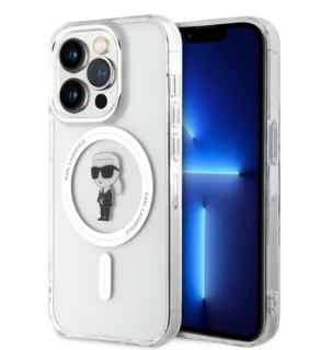 Telefontok iPhone 15 Pro - Karl Lagerfeld Ikonik MagSafe átlátszó hátlap tok