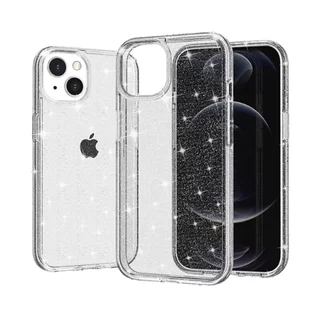 Telefontok iPhone 15 - Glitter - átlátszó csillámos hátlap tok