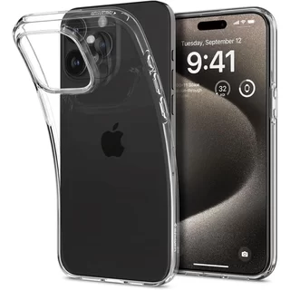 Telefontok iPhone 15 Pro Max - SPIGEN Liquid Crystal Clear - átlátszó hátlap tok