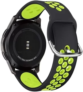 Huawei Watch GT 4 (46 mm) okosóra szíj - fekete-lime szilikon szíj