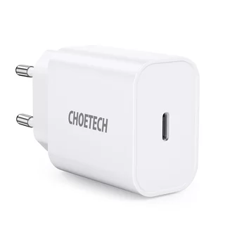 Telefon töltő: Choetech Q5004 - Type-C (USB-C) fehér hálózati töltőfej, 20W/3A
