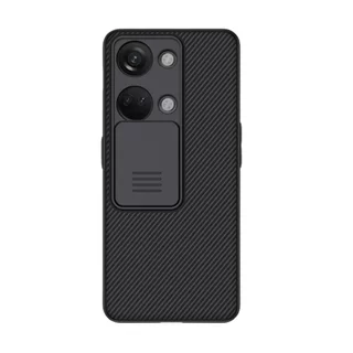 Telefontok ONEPLUS NORD 3 - Nillkin csúsztatható kameravédős fekete hátlap tok