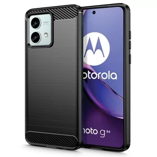 Telefontok Motorola Moto G84 5G - Carbon fekete szilikon hátlap tok