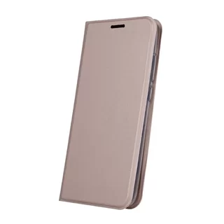 Telefontok Samsung Galaxy A21s - Smart Skin rose gold mágneses flipcover tok