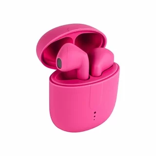Headset: Setty TWS - pink bluetooth headset, töltő tokkal