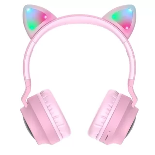 Headset: HOCO W27 - vezeték nélküli fejhallgató - pink