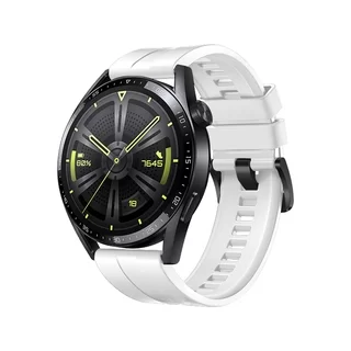 Huawei Watch GT3 (46 mm) okosóra szíj - Strap One fehér szilikon (22 mm)