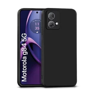 Telefontok Motorola Moto G84 5G - fekete szilikon hátlap tok