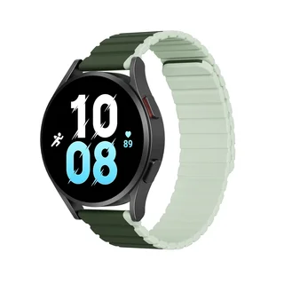 Samsung Galaxy Watch 4 (40 / 42 / 44 / 46 mm) okosóra szíj - Dux Ducis - zöld mágneses szíj (szíj szélesség: 20 mm)