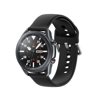 Xiaomi Watch S1 / Watch S1 Active okosóra szíj - fekete szilikon szíj (22mm)