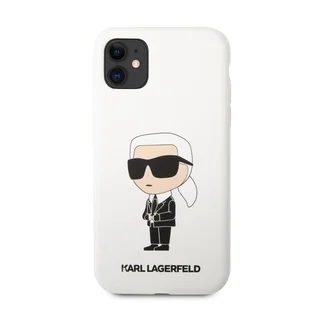 Telefontok iPhone 11 - Karl Lagerfeld Iconic - hátlap tok, fehér
