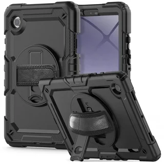 Tablettok Samsung Galaxy Tab A9+ Plus 11.0 X210 / X216 - SOLID360 ütésálló, kitámasztható, fekete tablet tok