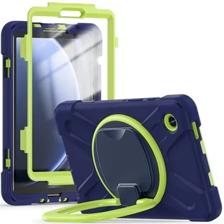 Tablettok Samsung Galaxy Tab A9 8.7 X110 / X115 - Tech-Protect X-Armor ütésálló, kitámasztható kék/zöld tablet tok