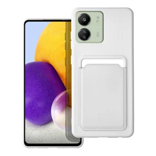Telefontok Xiaomi Poco C65 - Forcell Card - fehér kártyatartós szilikon hátlap tok