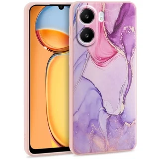Telefontok Xiaomi Poco C65 - Pink marble hátlap tok