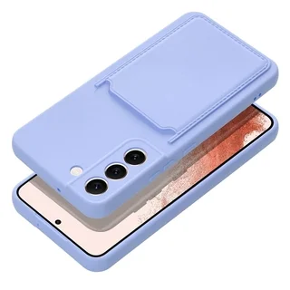 Telefontok Samsung Galaxy S23 FE 5G - Forcell Card - lila kártyatartós szilikon hátlap tok
