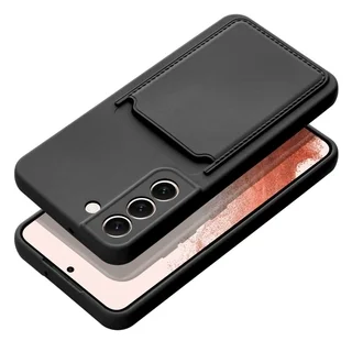 Telefontok Samsung Galaxy S23 FE 5G - Forcell Card - fekete kártyatartós szilikon hátlap tok