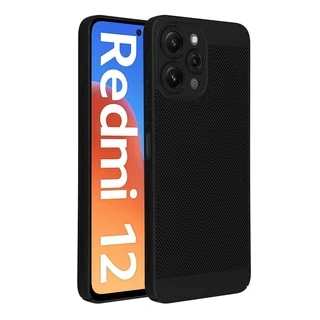 Telefontok Xiaomi Redmi 12 - fekete BREEZY műanyag hátlap tok