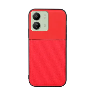 Xiaomi Redmi 13C Telefontok - Elegance piros műanyag hátlap tok szilikon kerettel