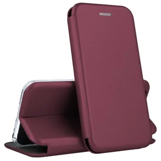 Telefontok Samsung Galaxy S24+ (S24 Plus) - Smart Diva burgundy mágneses könyvtok