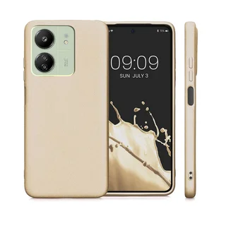 Telefontok Xiaomi Poco C65 - Metalic - arany szilikon hátlap tok