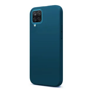 Telefontok Samsung Galaxy A12 - kék szilikon hátlap tok