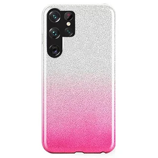Telefontok Samsung Galaxy S24 Ultra - Ezüst / pink Shiny tok
