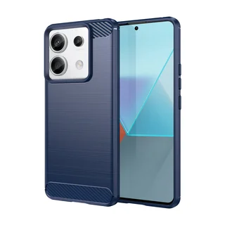Telefontok Xiaomi Poco X6 5G - Carbon Fiber kék szilikon tok