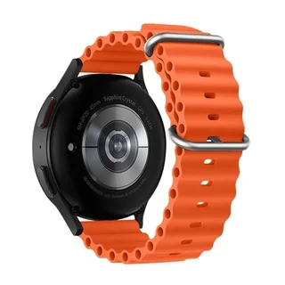 Samsung Galaxy Watch 3 (45 mm) okosóra szíj - F- Design FS01 - narancssárga szilikon szíj (szíj szélesség: 22 mm)
