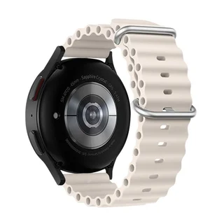 Huawei Watch GT / GT2 / GT2 Pro (46 mm) okosóra szíj - F- Design FS01 - csontfehér szilikon szíj (szíj szélesség: 22 mm)