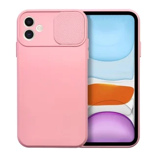 Telefontok Samsung Galaxy A05 - Slider csúsztatható kameravédős pink szilikon hátlap tok