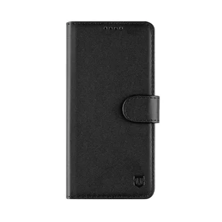 Telefontok Xiaomi Redmi Note 13 Pro+ 5G - Tactical Field fekete szilikon keretes könyvtok mágneses ráhajtófüllel