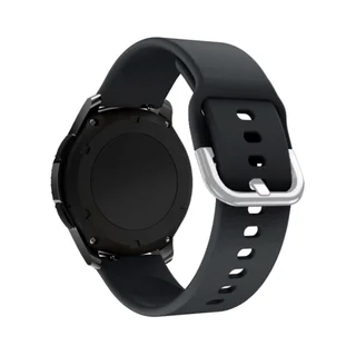 Samsung Galaxy Watch 3 (45 mm) okosóra szíj - Strap - fekete szilikon szíj (szíj szélesség: 22 mm)
