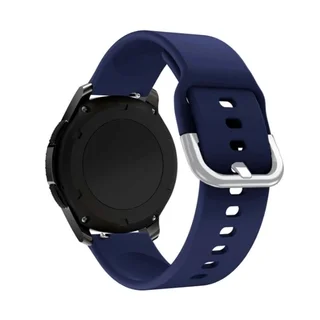 Samsung Galaxy Watch 3 (45 mm) okosóra szíj - Strap - sötétkék szilikon szíj (szíj szélesség: 22 mm)