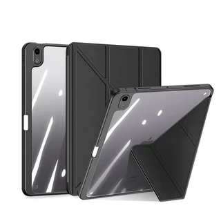 Tablettok iPad Air 4 (2020, 10,9 coll) - DUX DUCIS Magi fekete ütésálló tok, ceruzatartóval