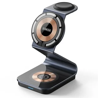 Telefon töltő: Duzzona W15 - 3in1 vezeték nélküli (Wireless) töltőpad - Apple telefon, headset és okosóra