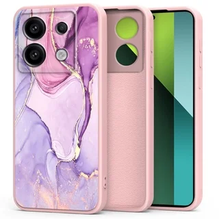 Telefontok Xiaomi Poco X6 5G - Pink marble hátlap tok