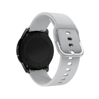 Samsung Galaxy Watch 4 (40 / 42 / 44 / 46 mm) okosóra szíj - Strap - szürke szilikon szíj (szíj szélesség: 20 mm)