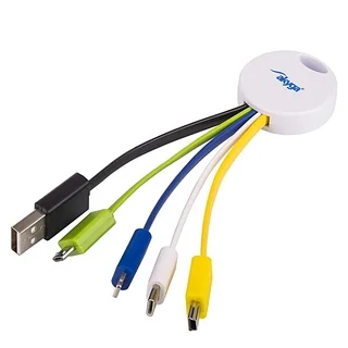 AK-AD-51 - 4in1 kábel - (USB - Lightning / Type-C / MicroUSB / MiniUSB) színes kábel