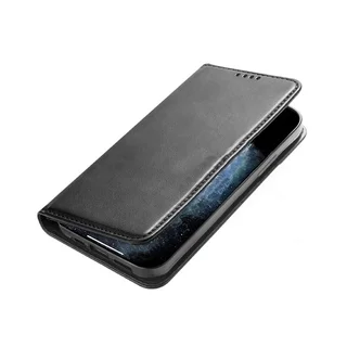Telefontok Honor X7b - Flipcover - mágneses szilikon keretes fekete könyvtok